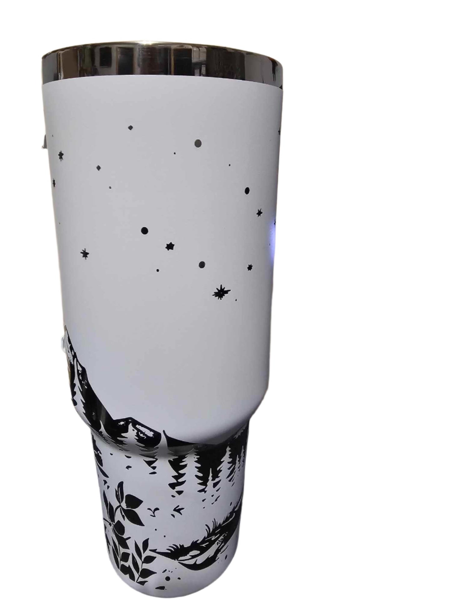 Custom Engraved Tumbler 40 OZ with Black Underlay