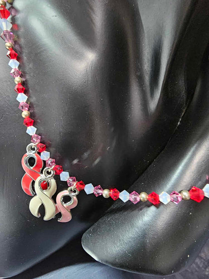 Awareness Ribbon Trio Necklace