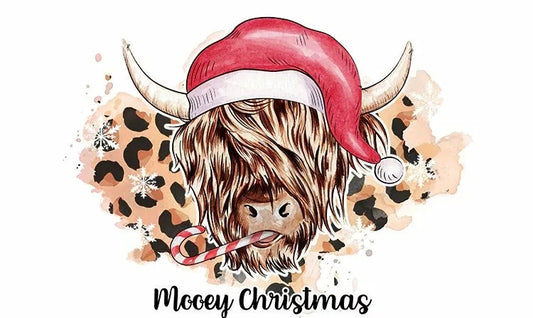 Mooey Christmas Leopard Cow Design - RTS